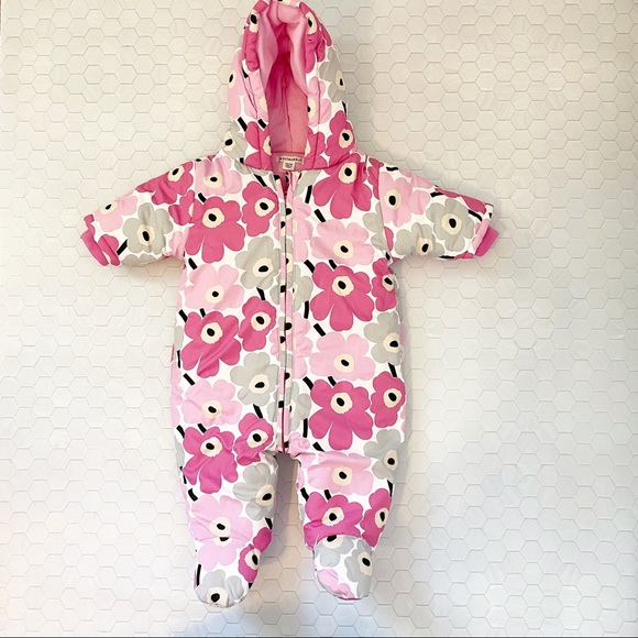 Marimekko Other - MARIMEKKO 3 Month Baby Bunting Zippered Snow Suit Floral